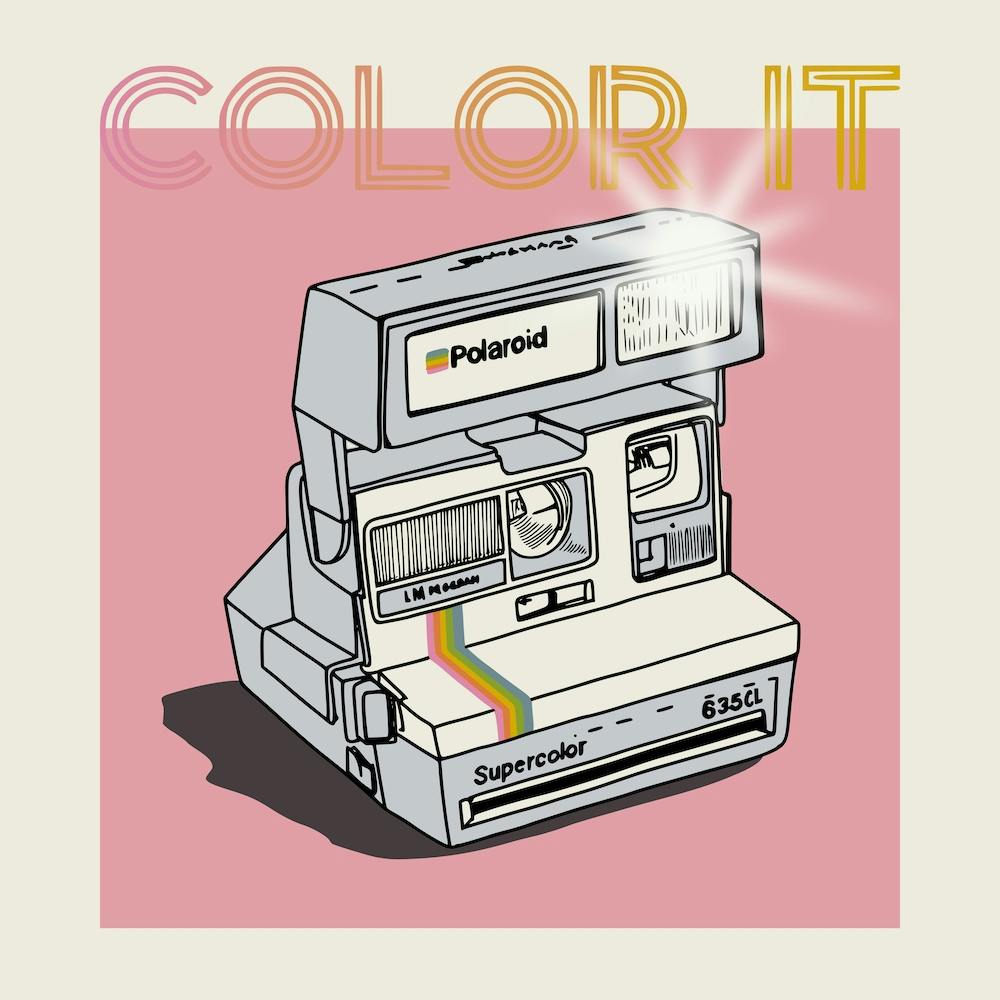 Celebrate The 80s Instant Camera Square