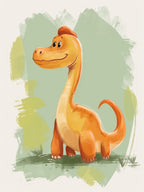 Watercolour Of A Edmontosaurus Dinosaur 2