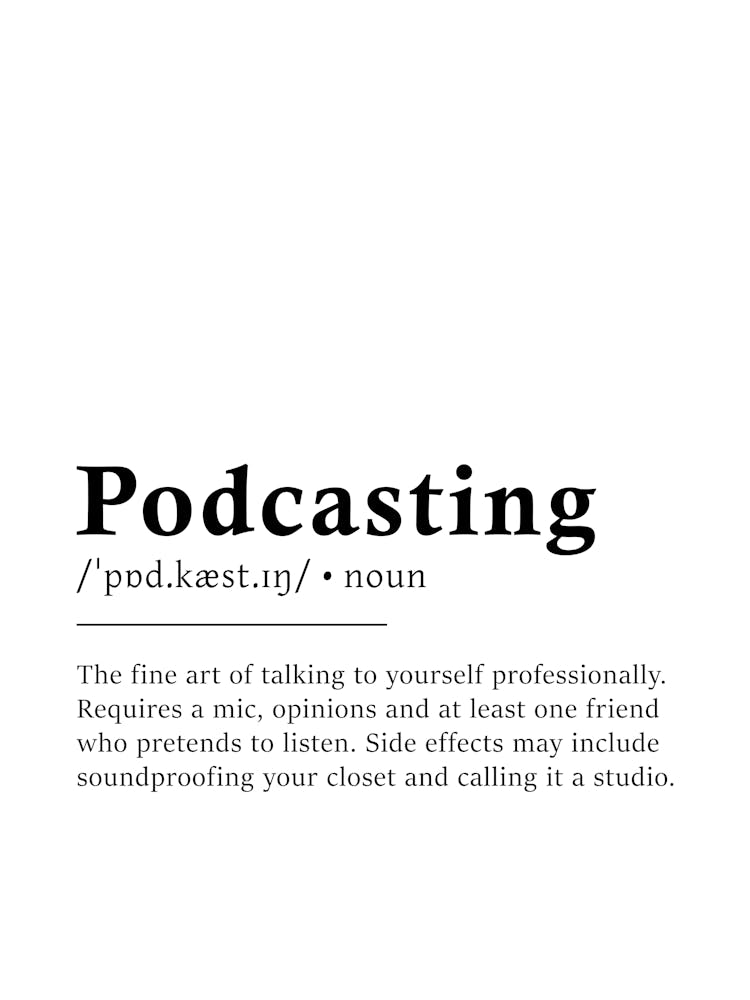 Podcasting Definition Poster - Dictionary