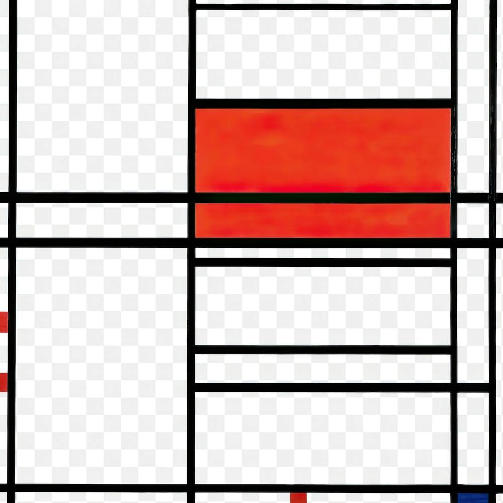 Composition No. 4, Cubism art, Piet Mondrian