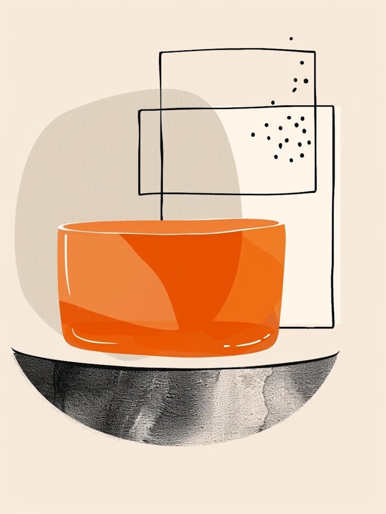 Minimalist Abstract Orange Jelly