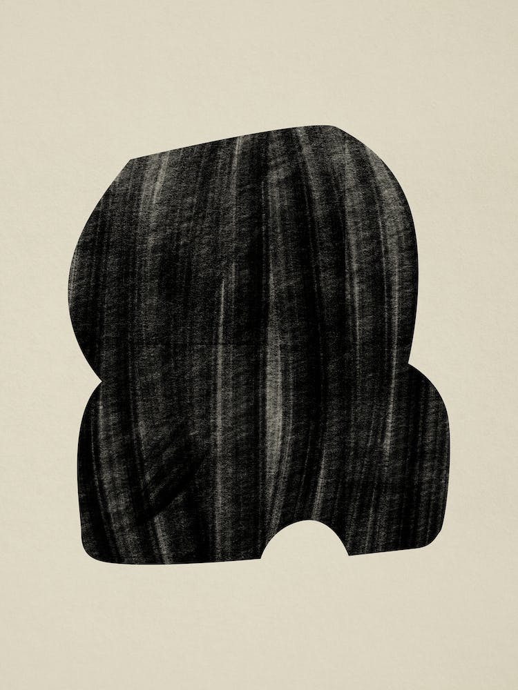Black Bold Object On Beige 03