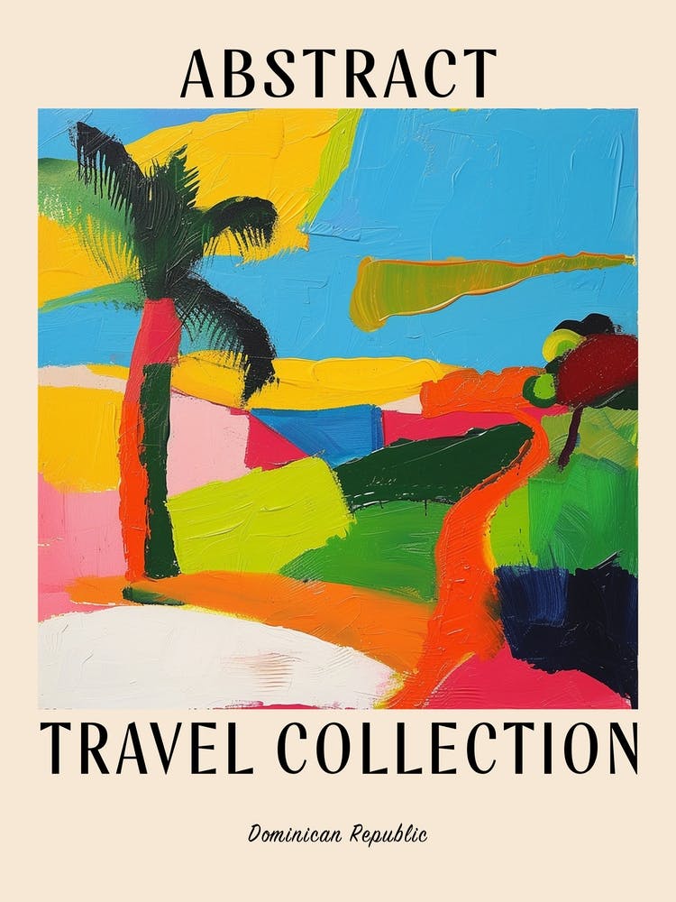 Abstract Travel Collection Poster Dominican Republic 1