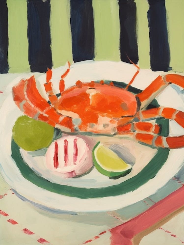 King Crab 2 Italian Still Life Painting