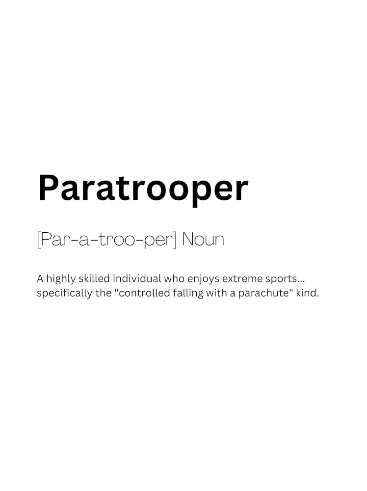 Paratrooper Definition Meaning