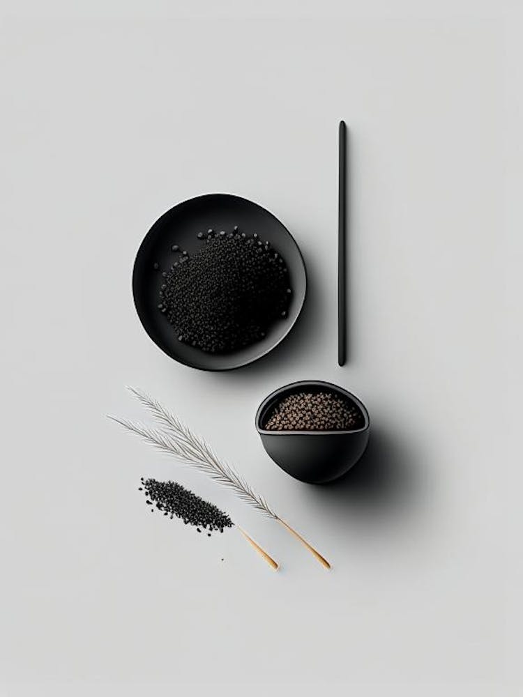 Black Sesame Spices And Herbs Retro Minimal 3