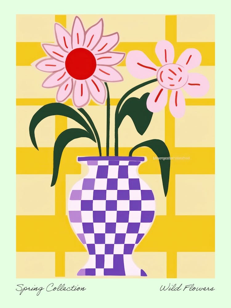 Spring Collection Wild Flowers White Tones In Vase 4