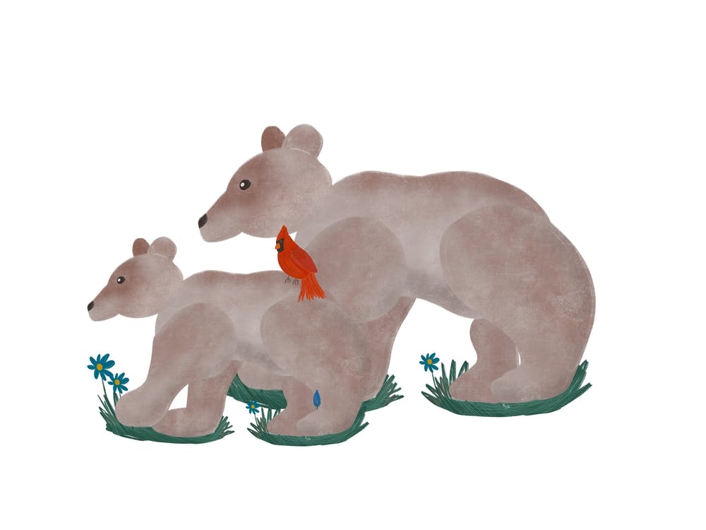 Woodland Mom Baby Bear