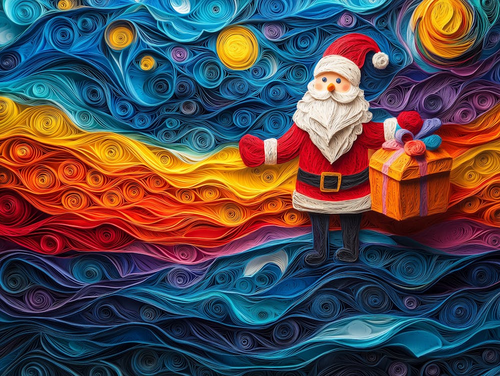 Paper Quilling Santa Claus II