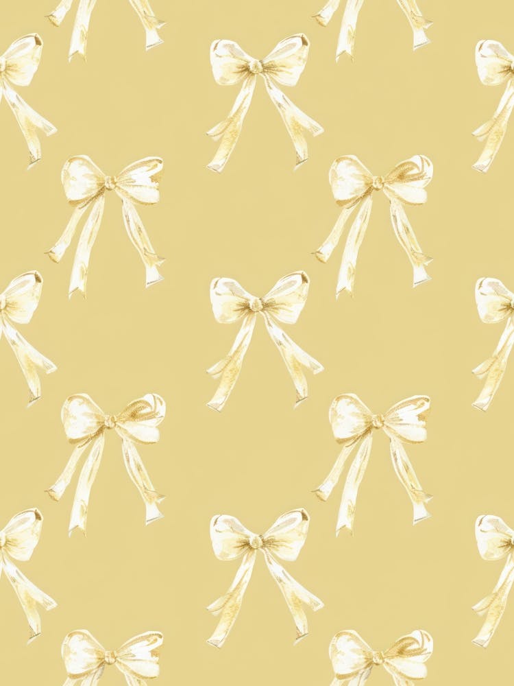 Yellow Coquette Bows 2 Pattern