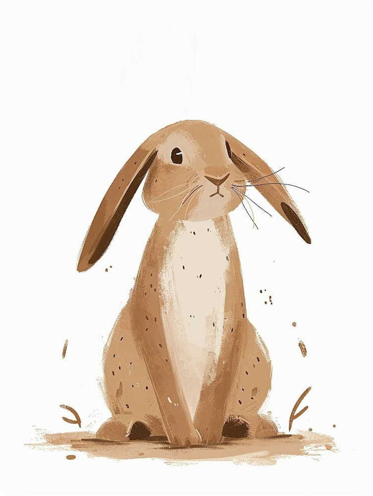 Beveren Kaninchen Kinderzimmer Illustration 1
