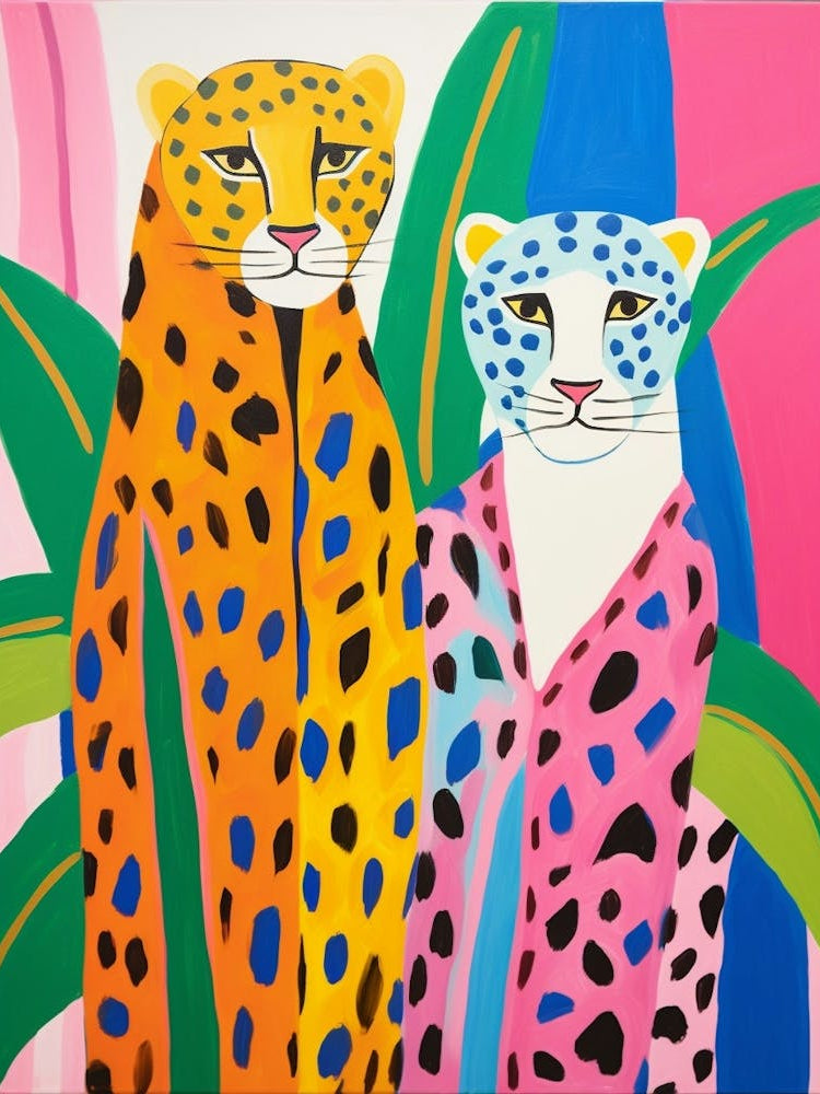 Colourful Kids Animal Art Leopard 2