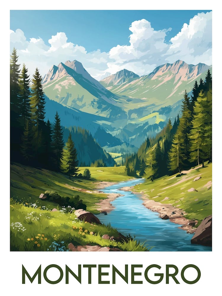Affiche de voyage Montenegro 1
