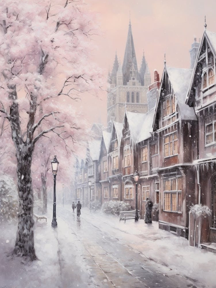 Dreamy Winter Painting Stratford Upon Avon United Kingdom 3