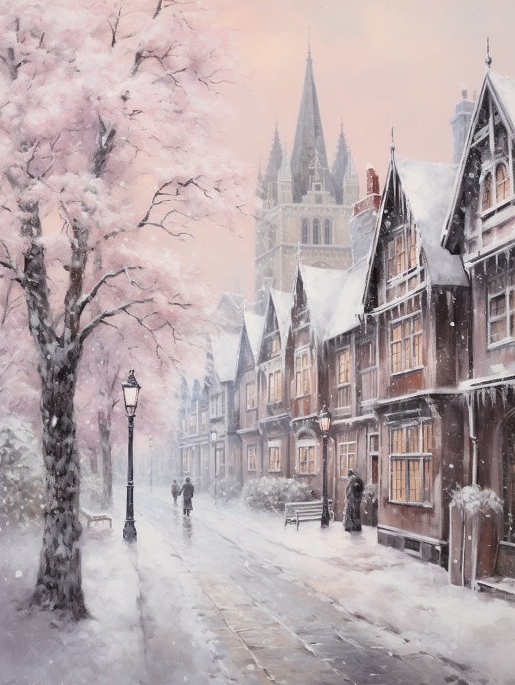Dreamy Winter Painting Stratford Upon Avon United Kingdom 3