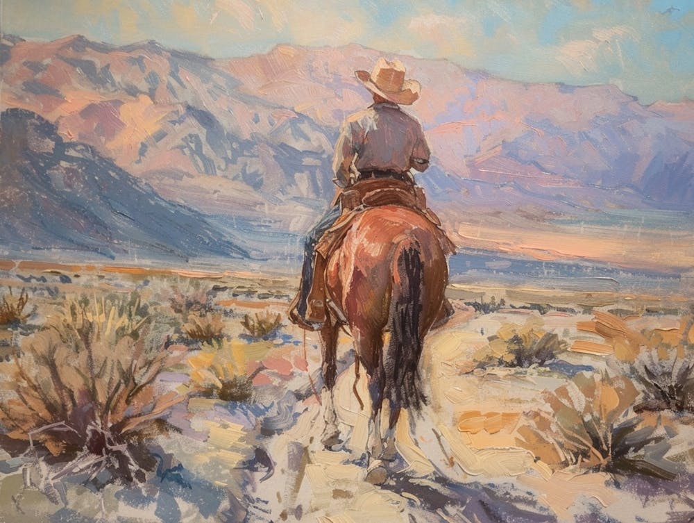Cowboy In Death Valley California 1