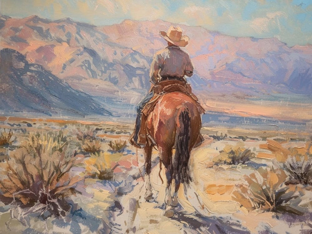 Cowboy In Death Valley California 1