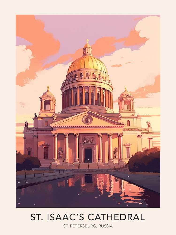 St Isaac S Cathedral St Petersburg Russia Travel Poster
