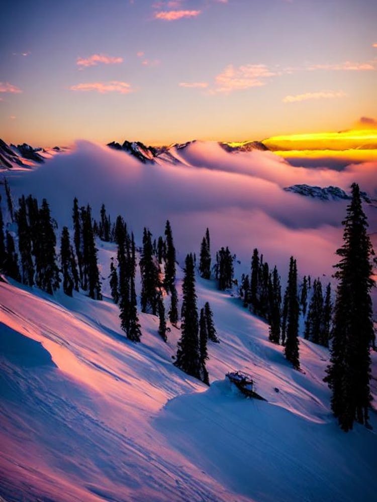 Cerro Catedral, Argentina Sunrise Skiing Poster