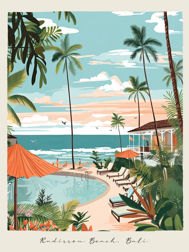 Poster Of Radisson Beach, Bali, Indonesia, Matisse And Rousseau Style 4
