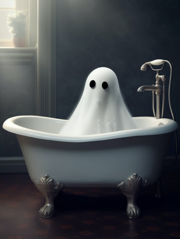 Fantôme Dans La Salle De Bain