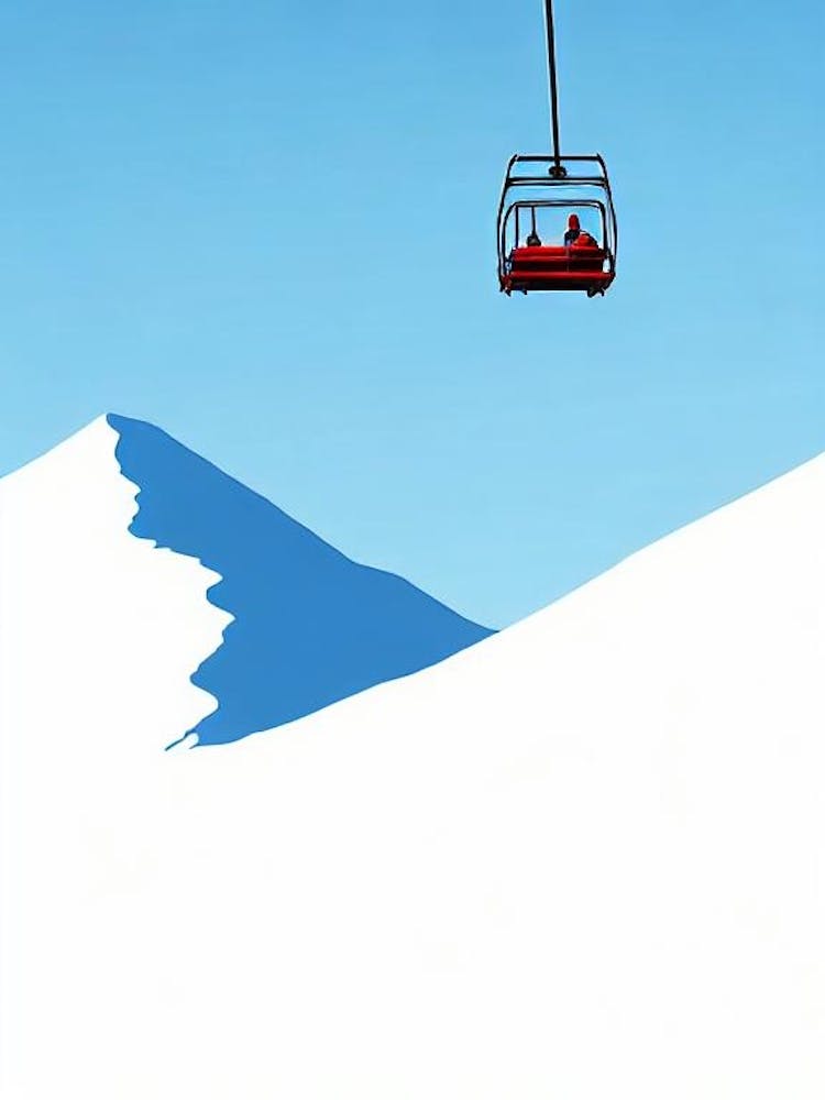 El Colorado, Chile Minimal Skiing Poster