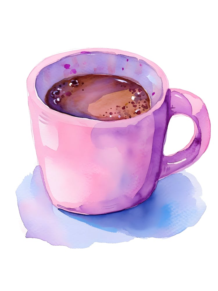 Watercolor Coffee Cup