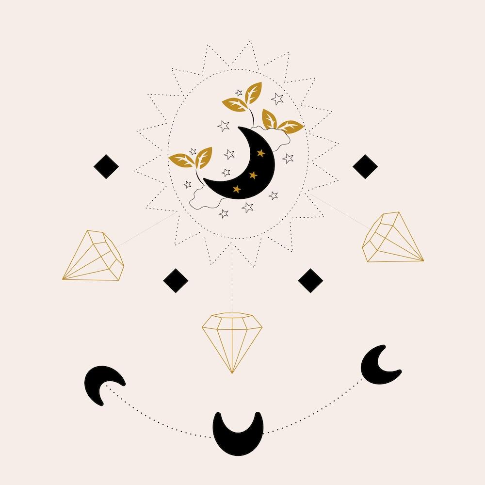 Diamonds And Moon Square