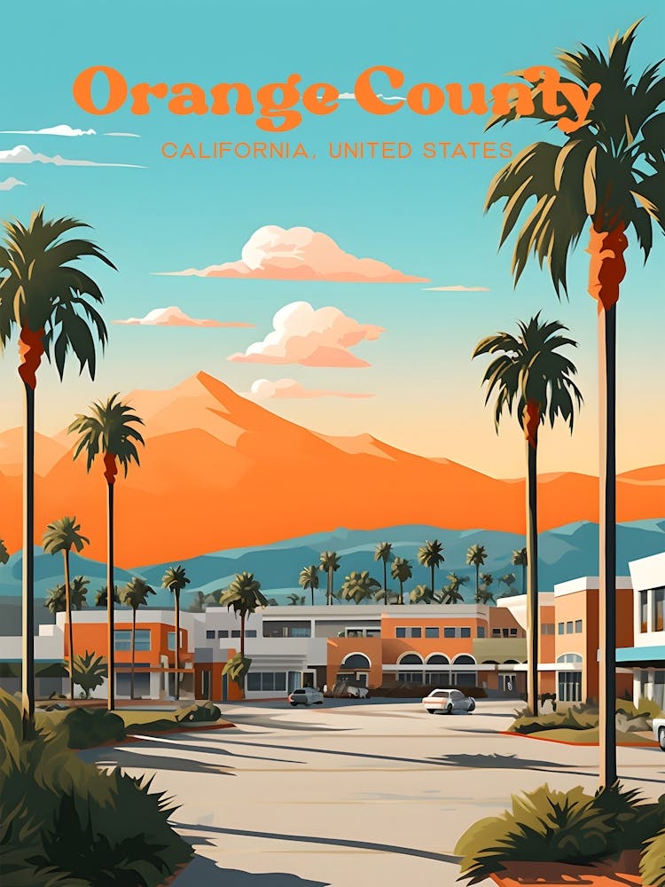 Orange County California United States 1 Travel Poster 3 4 Resize