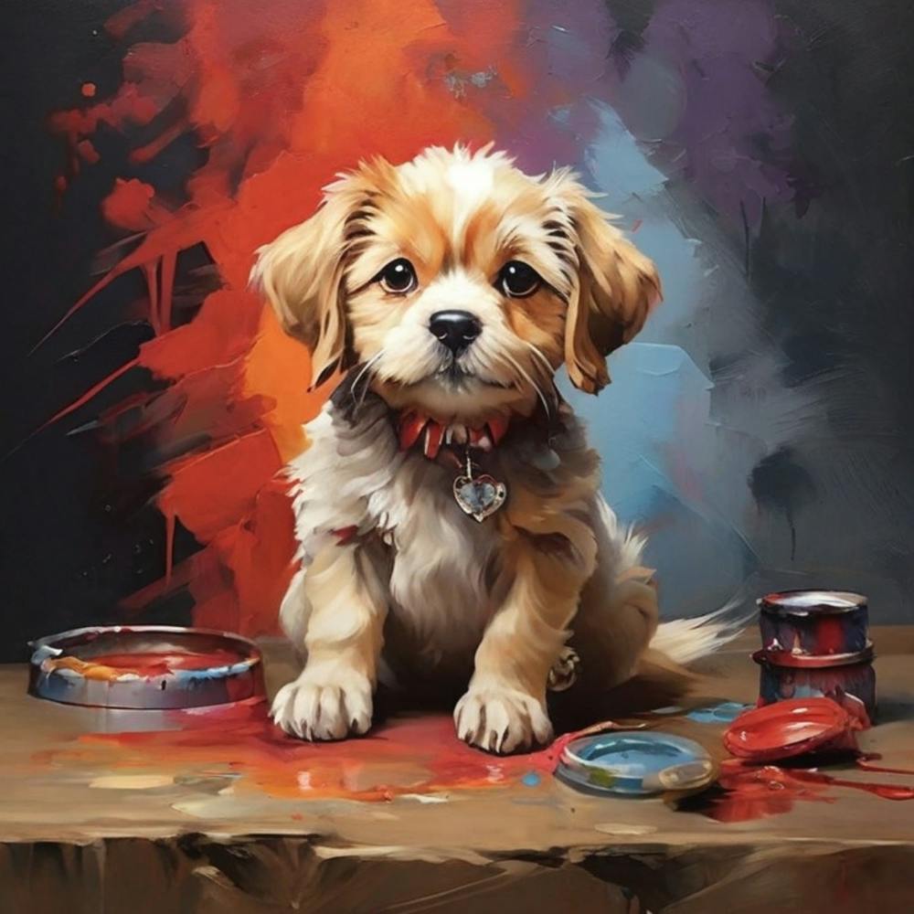 dog art paint