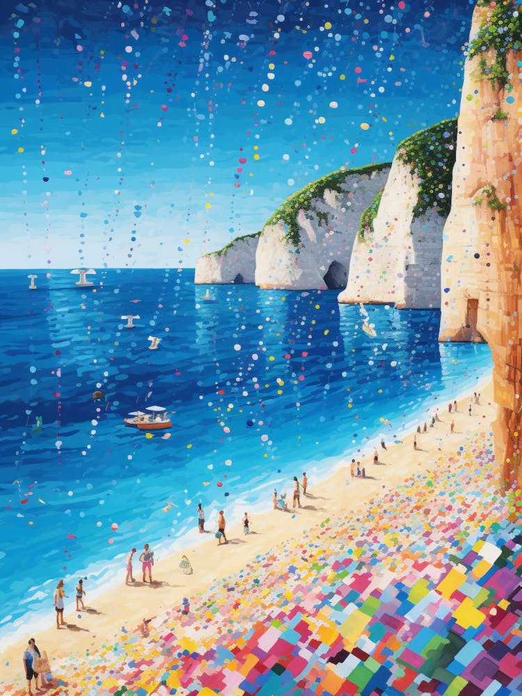 A Painting Of Navagio Beach Shipwreck Beach, Zakynthos 1