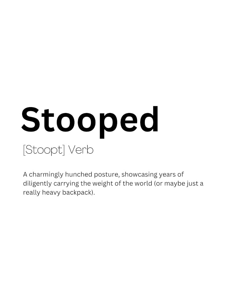 Stooped Definition Meaning