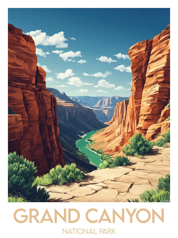 Affiche de voyage Grand Canyon National Park