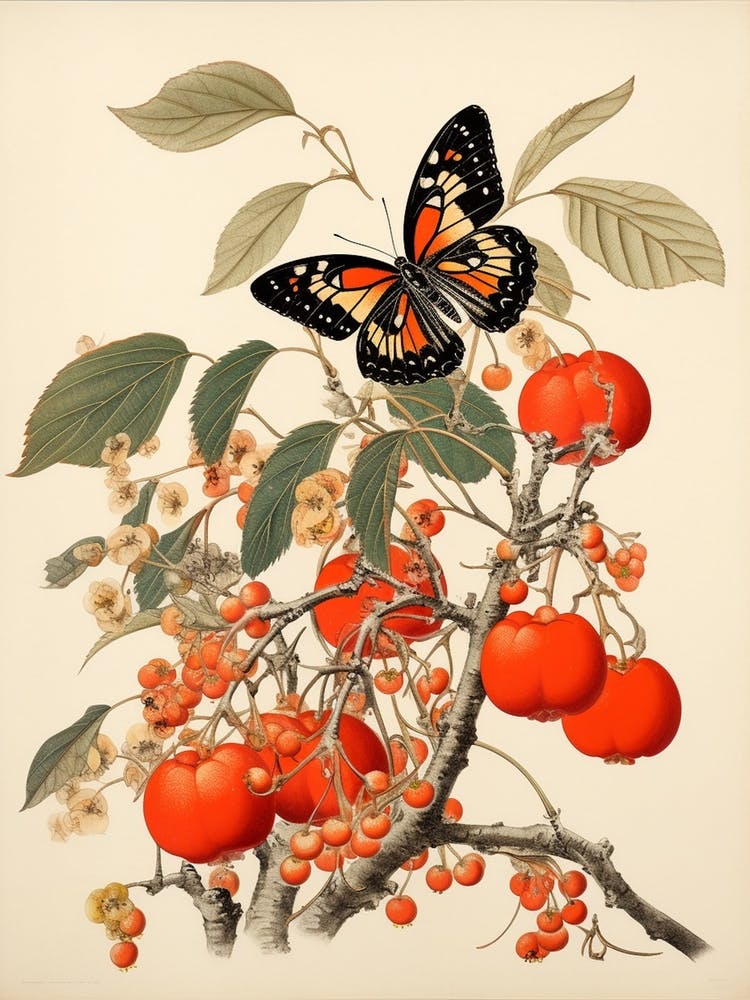 Phoebefy Ukiyo E Paintings Japanese Art Style Of Butterflies