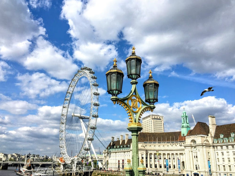 London Eye, Straßenlaterne und Vogel (UK Serie)