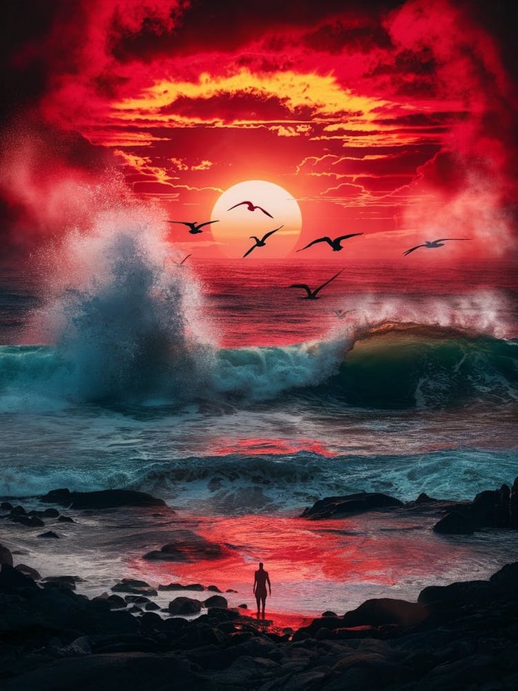 Sunset Over The Ocean 8