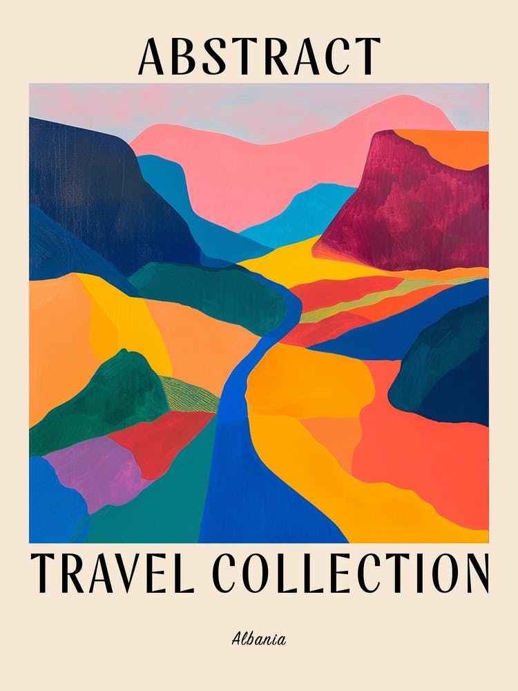 Abstract Travel Collection Poster Albania 4