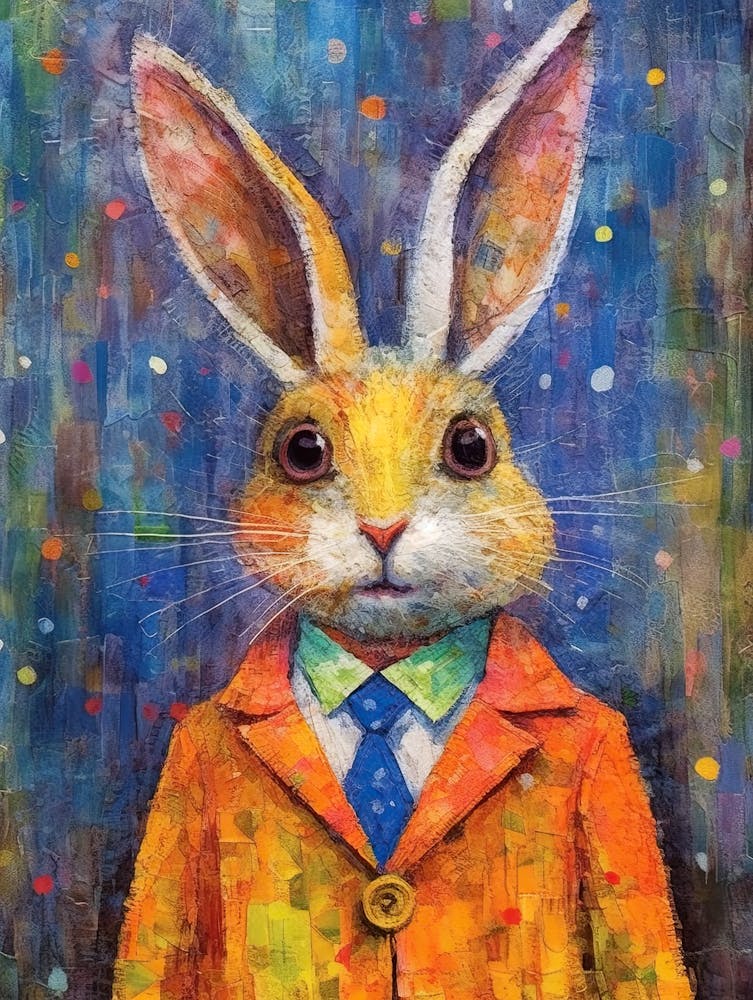 Fashionable Rabbit In A Suit