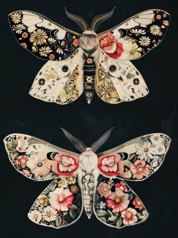 Dark Butterflies William Morris Style 8