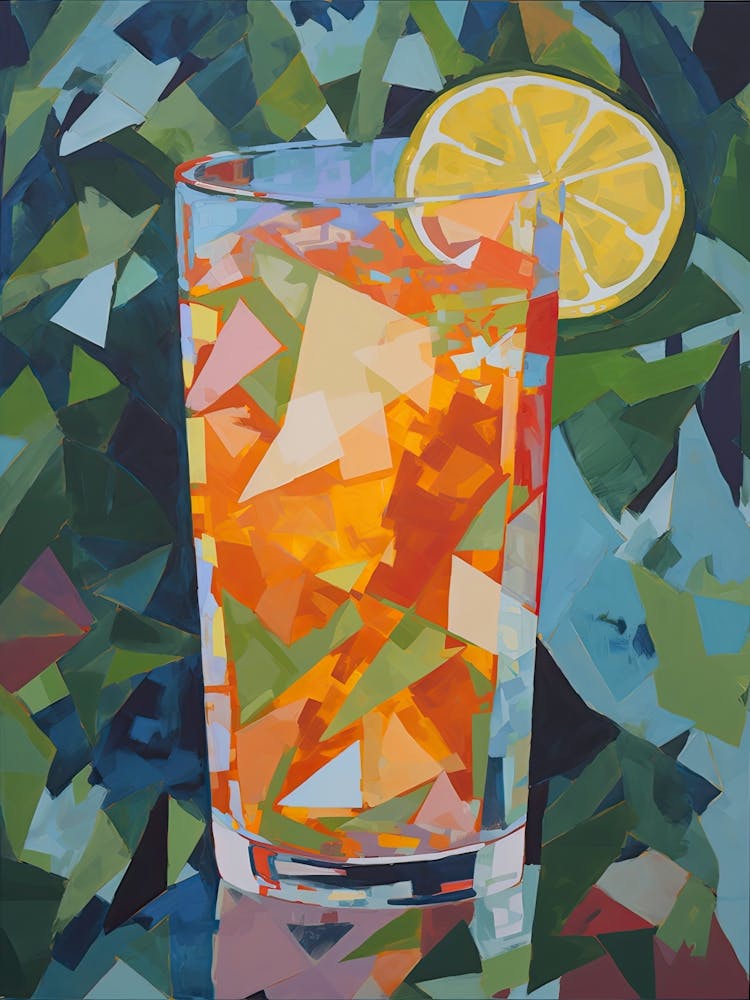 Long Island Tea Cocktail Oil Painting 1