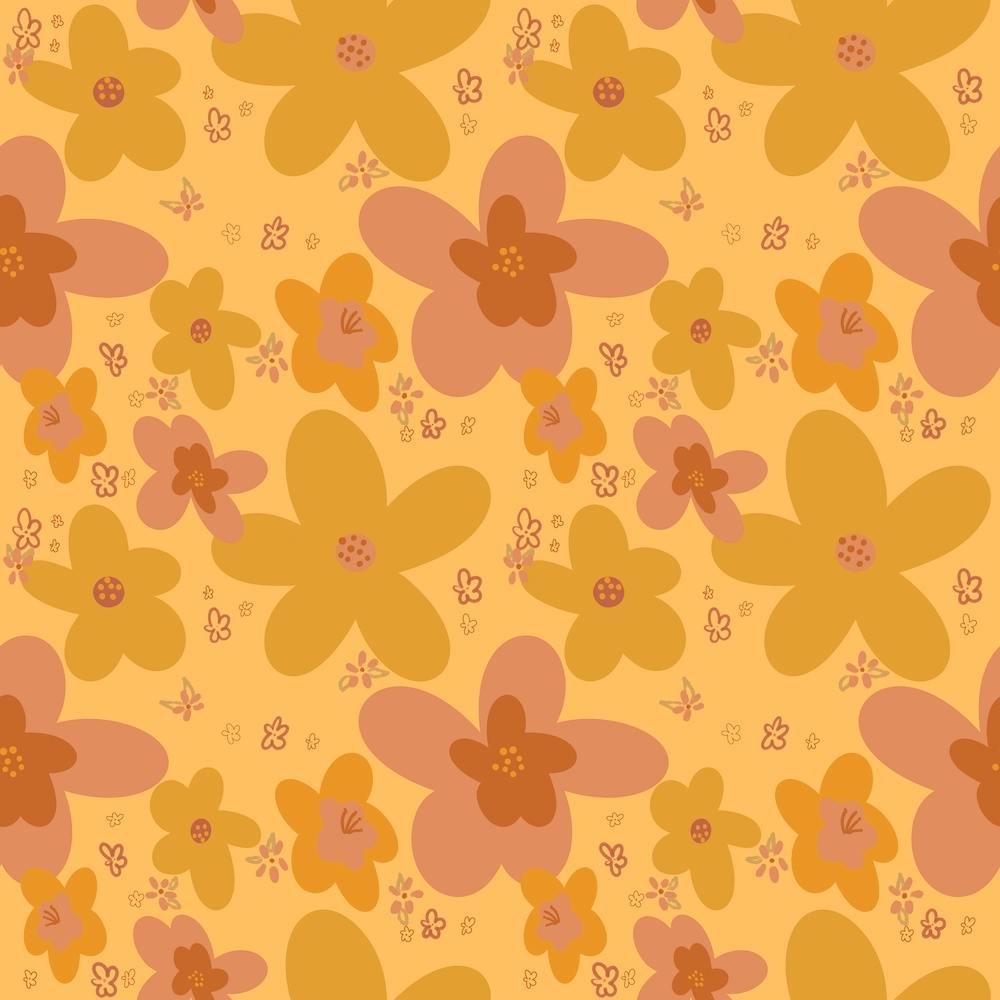 Flower Pattern Creamsicle