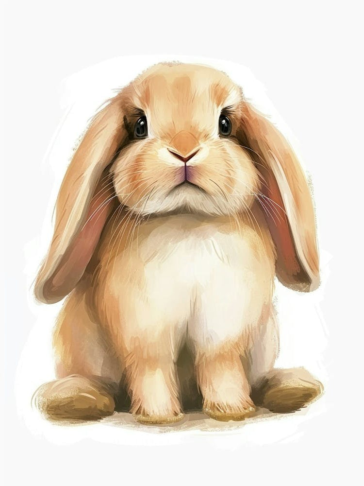 Mini Lop Rabbit Kids Illustration 2