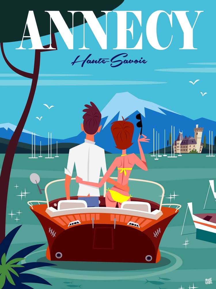 Annecy Poster Blue