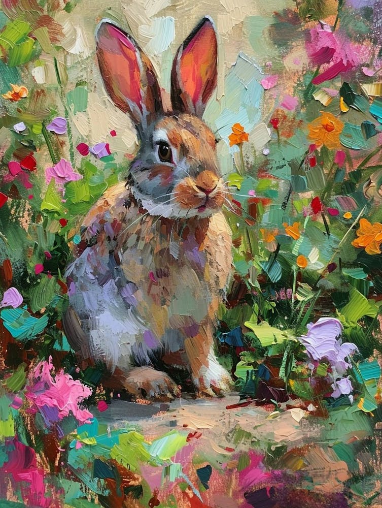 Netherland Dwarf Rabbit Painting 4