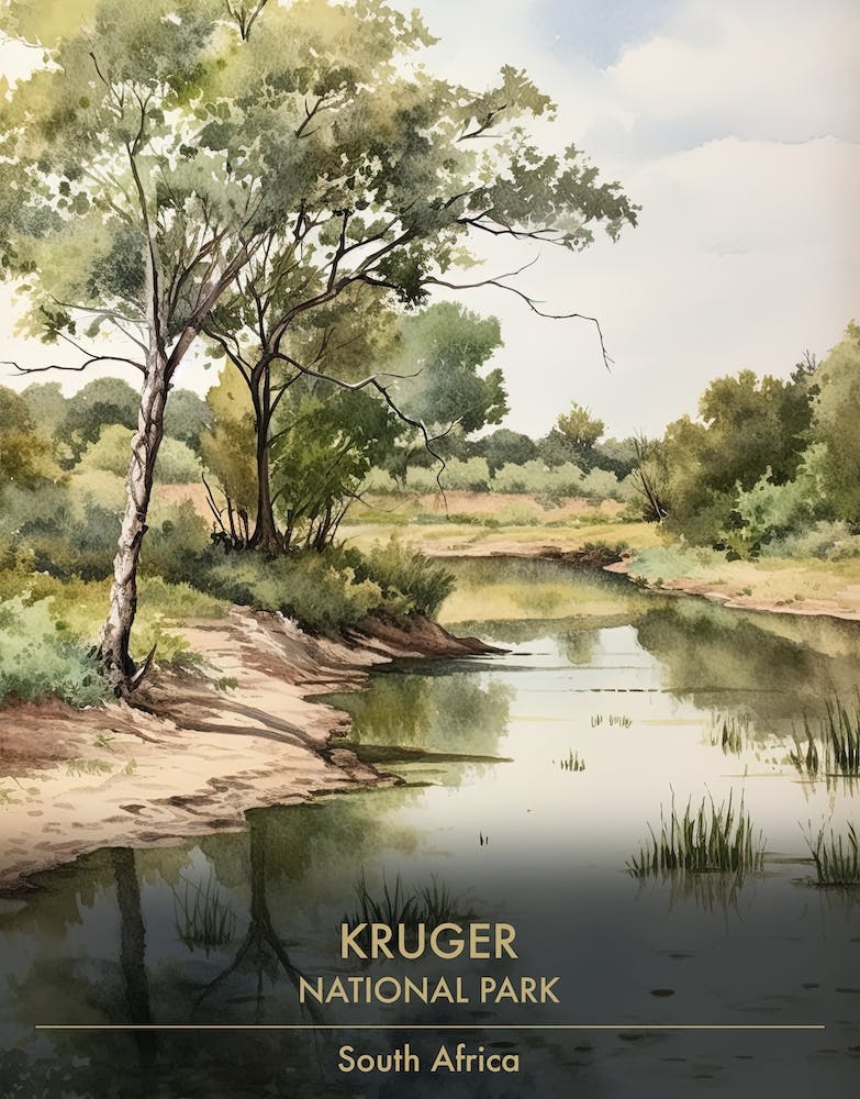 Kruger National Park South Africa Aquarell 3