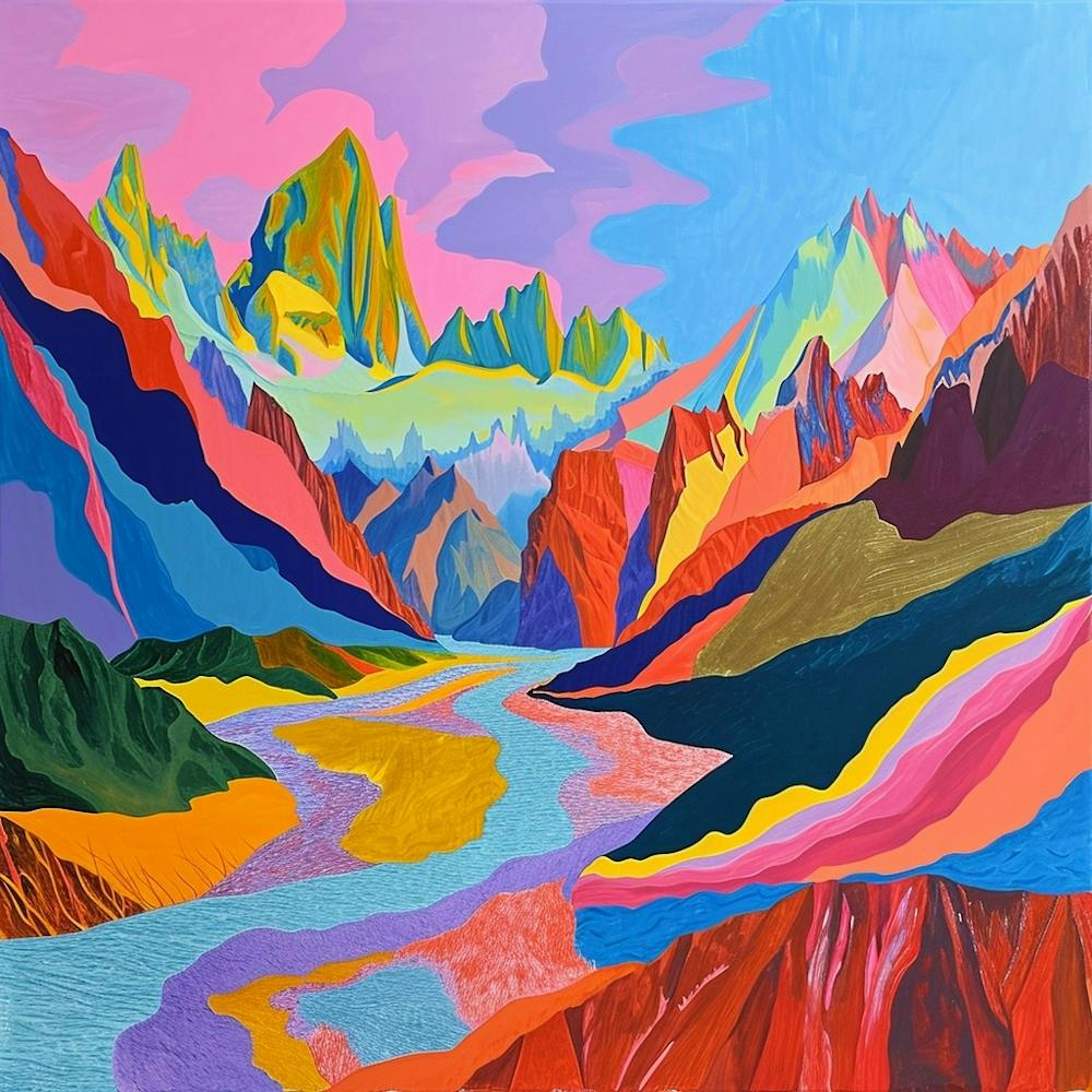 Colourful Abstract Los Glaciares National Park Argentina 6