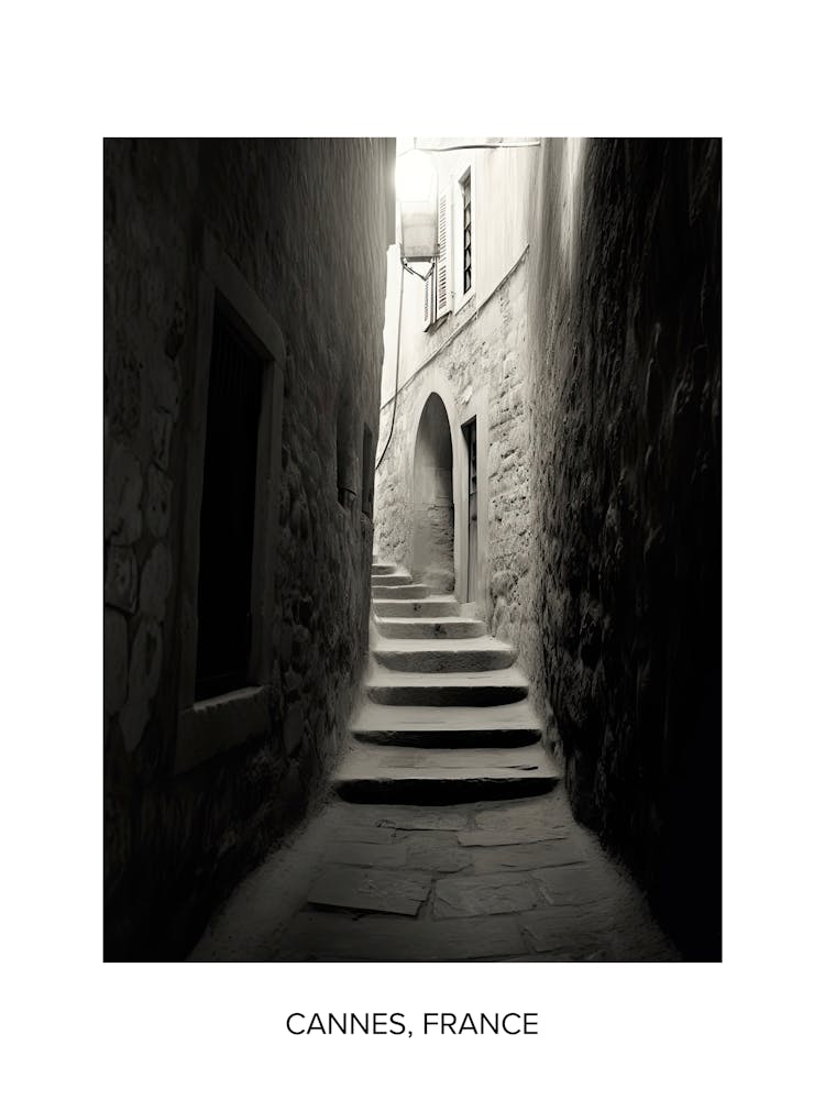 Poster Of Dubrovnik, Croatia, Photography In Black And White 4