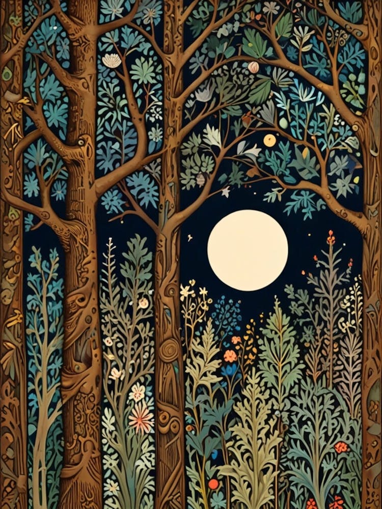 William Morris Moonlight In The Forest 146