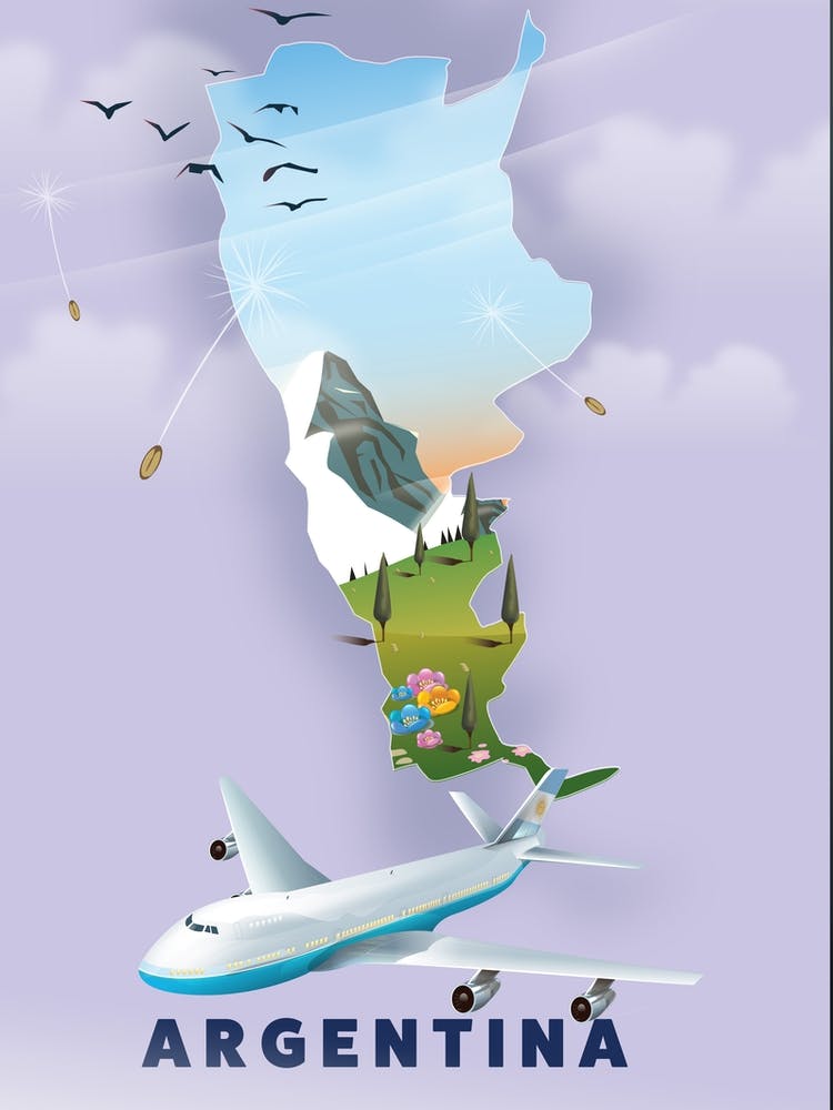 Argentina Reisekarte