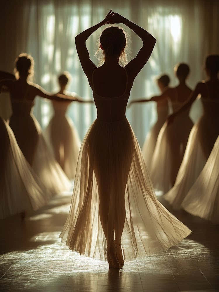 Ballet Dancers In The Studio